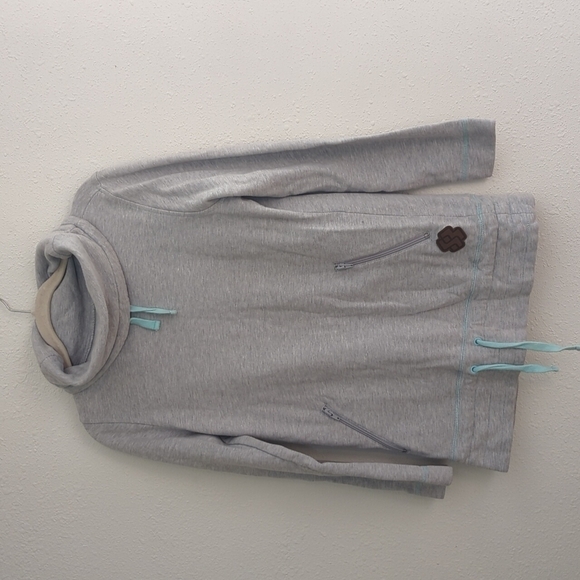 Special Blend Pullover Sweatshirt Zip Pockets Cowl Neck Women's Size Medium - Picture 2 of 13